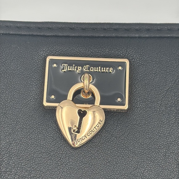 Juicyโ Couture Wallet Rolling On Bifold Interior ID Window Liquorice - Picture 2 of 9